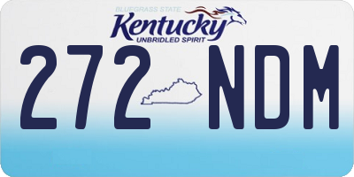 KY license plate 272NDM