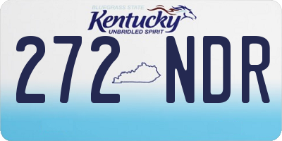 KY license plate 272NDR