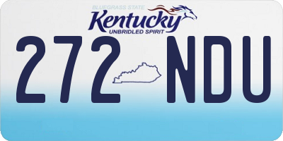 KY license plate 272NDU