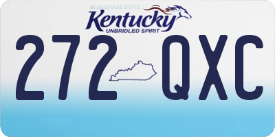 KY license plate 272QXC