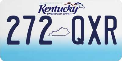 KY license plate 272QXR