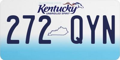 KY license plate 272QYN