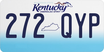 KY license plate 272QYP