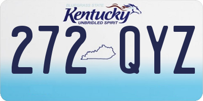 KY license plate 272QYZ