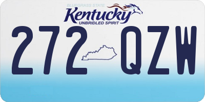 KY license plate 272QZW