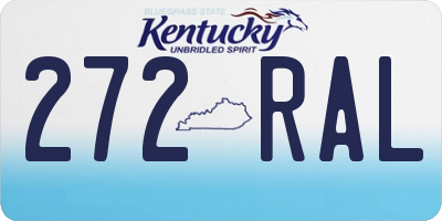 KY license plate 272RAL