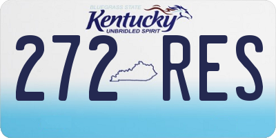 KY license plate 272RES