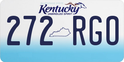 KY license plate 272RGO