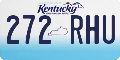 KY license plate 272RHU