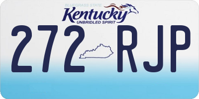 KY license plate 272RJP