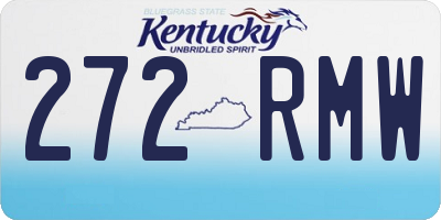 KY license plate 272RMW