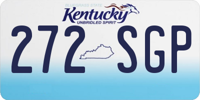 KY license plate 272SGP