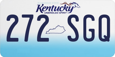 KY license plate 272SGQ