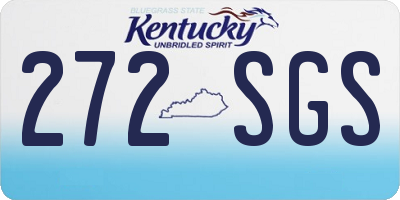 KY license plate 272SGS
