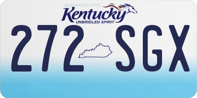 KY license plate 272SGX