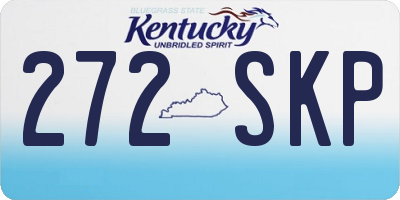 KY license plate 272SKP