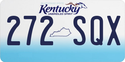 KY license plate 272SQX