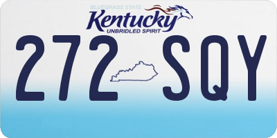 KY license plate 272SQY