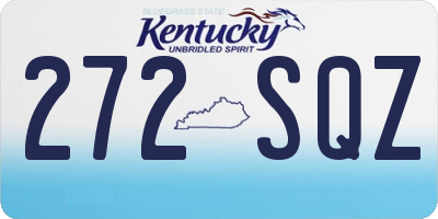 KY license plate 272SQZ