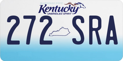 KY license plate 272SRA