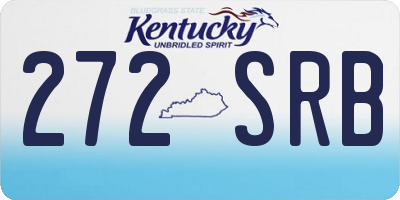 KY license plate 272SRB