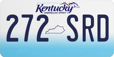 KY license plate 272SRD