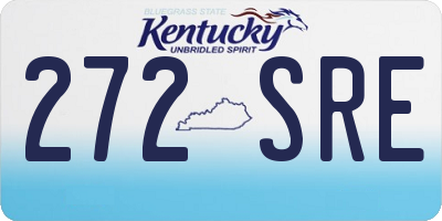KY license plate 272SRE