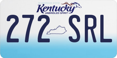 KY license plate 272SRL
