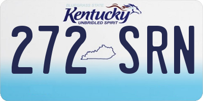 KY license plate 272SRN