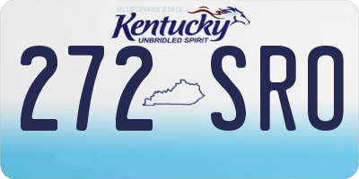 KY license plate 272SRO