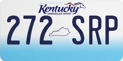 KY license plate 272SRP
