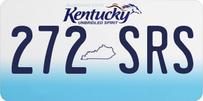 KY license plate 272SRS
