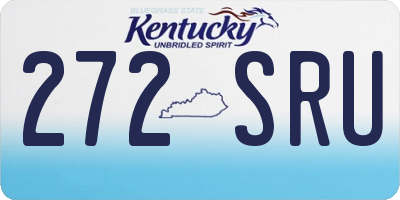 KY license plate 272SRU