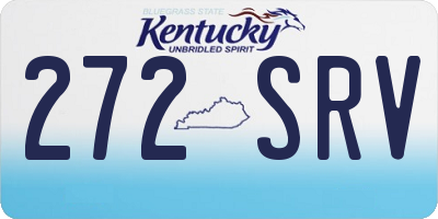 KY license plate 272SRV