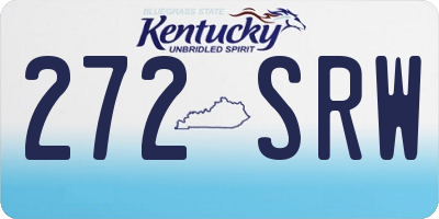 KY license plate 272SRW