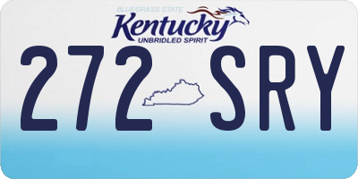 KY license plate 272SRY
