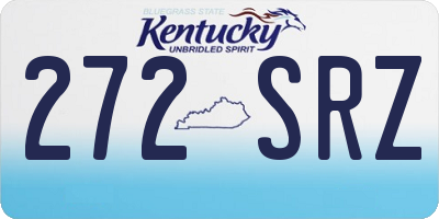 KY license plate 272SRZ