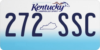 KY license plate 272SSC