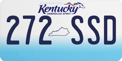 KY license plate 272SSD