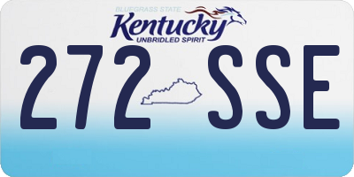 KY license plate 272SSE