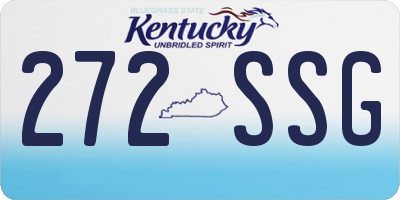 KY license plate 272SSG