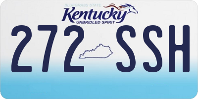 KY license plate 272SSH