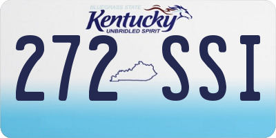 KY license plate 272SSI