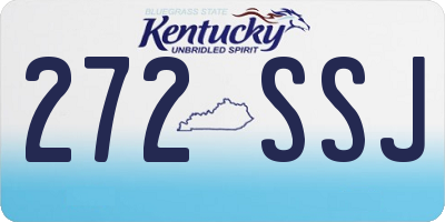 KY license plate 272SSJ