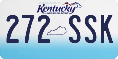 KY license plate 272SSK