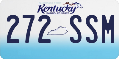 KY license plate 272SSM