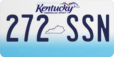 KY license plate 272SSN