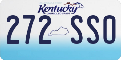 KY license plate 272SSO