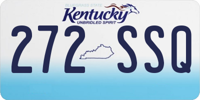 KY license plate 272SSQ