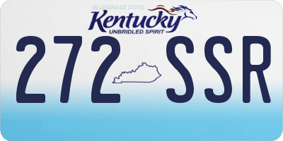 KY license plate 272SSR